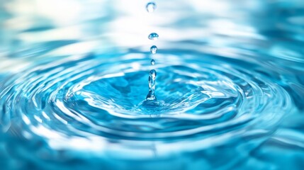Leinwandbilder - Sparkling blue water with dynamic ripples in a swimming pool, creating a lively and energetic visual effect.