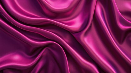 Poster - vibrant colorful satin fabric backdrop with a silky texture in rich plum purple hues