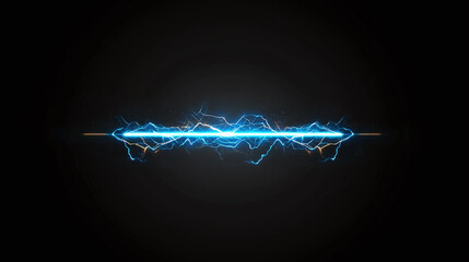 Poster - Blue laser beam effect with high speed shine and dynamic energy