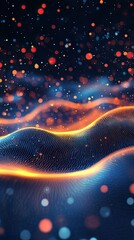 Poster - Abstract Background. Blue and orange gradient.
