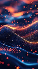Poster - Abstract Background. Blue and orange gradient.