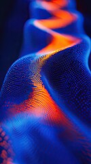 Poster - Abstract Background. Blue and orange gradient.
