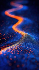 Poster - Abstract Background. Blue and orange gradient.