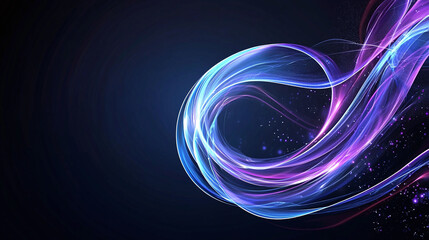 Abstract neon energy waves with vibrant colors and glowing particles