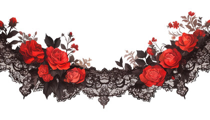 Wall Mural - PNG Black strawberry illustration pattern border.