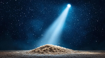 Poster - Illuminated dust particles create mystical atmosphere in space