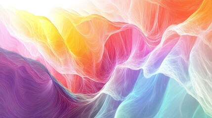 Poster - A mesmerizing quantum rainbow displays a spectrum of vibrant colors blending seamlessly,