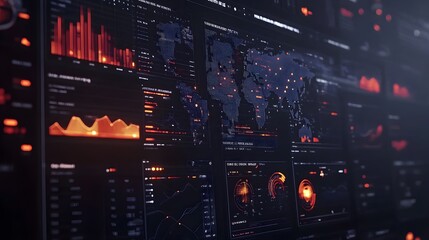 Poster - Global Data Analytics Dashboard with World Map and Charts