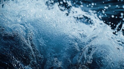 Poster - Water surface texture featuring bubbles and splashes