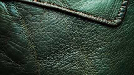Poster - Green leather texture background