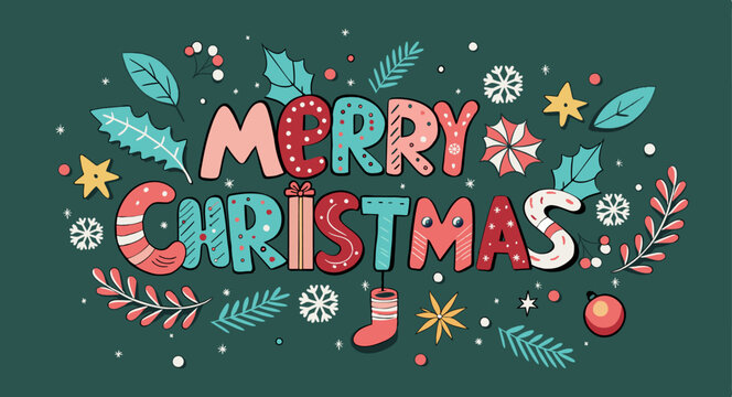 Vector Greeting Card. Inscription 