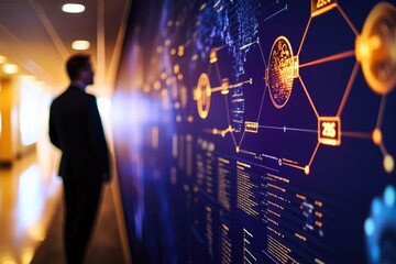 Poster - Infographic Displayed on Wall with Data Visualization