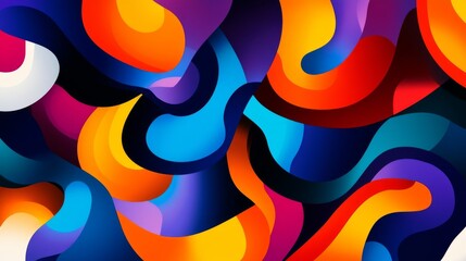 Poster - Colorful Abstract Swirls in Vibrant Patterns