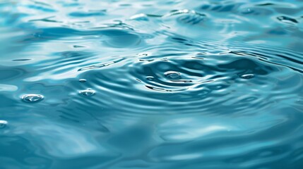 Leinwandbilder - Blue mint water surface showing subtle rippling effects
