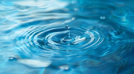 Leinwandbilder - Blue mint water with smooth ripple effects