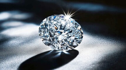 Aufkleber - Sparkling Diamond on Dark Background