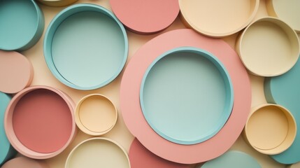 Aufkleber - Colorful Circular Shapes for Background and Design Use