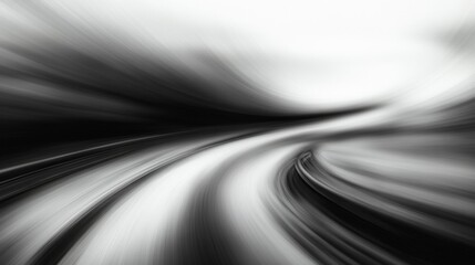 Poster - Abstract Motion Blur of a Winding Road