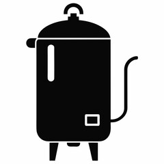 Water heater silhouette vector black on white background