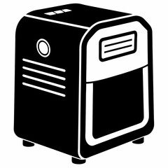 Dehumidifier silhouette vector black on white background