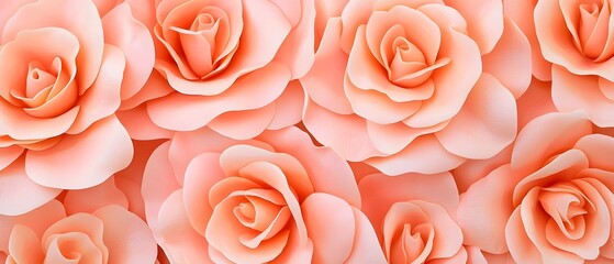 Aufkleber - Soft delicate pink roses in full bloom with gentle light creating a romantic and peaceful ambiance  The lush vibrant petals and foliage evoke a sense of natural beauty and serenity