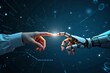 © Yuudaishin - Futuristic Human and Robot Hand Connection - Exploring the Boundaries of Artificial Intelligence and Humanity
