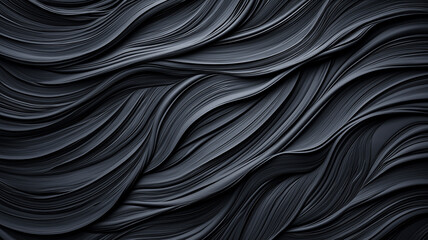 Aufkleber - Abstract black textured pattern with flowing lines