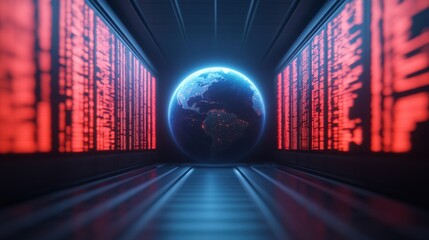 Poster - Digital Representation of Earth in Futuristic Setting