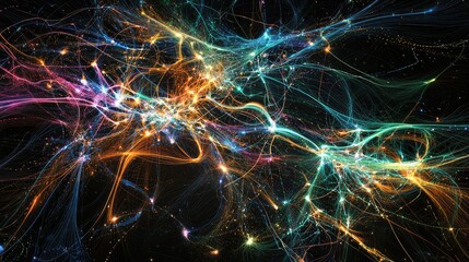 Poster - Artistic Illustration of Global Interconnectedness