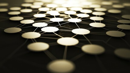 Poster - Serene Network Map Concept with Circular Nodes