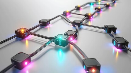 Poster - Dynamic Network Communication Flow Illustration