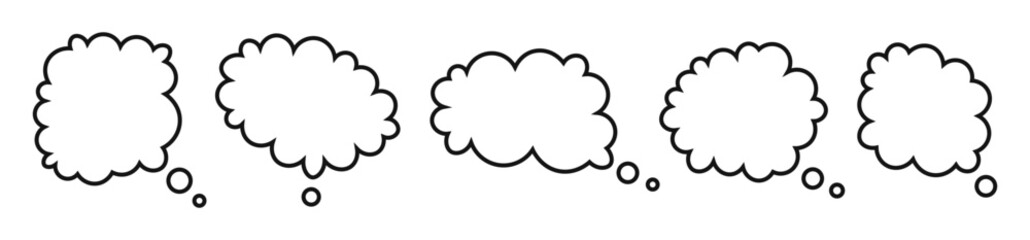 Wall Mural - cute doodle line text speech bubble communication design vector