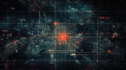 Poster - Dark Tactical Radar Map Overlay Design