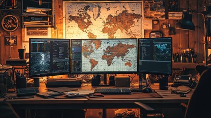 Poster - Tactical Operations Center with Dramatic View