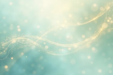 Wall Mural - ethereal abstract background with soft light and glittering particles for creative design projects.