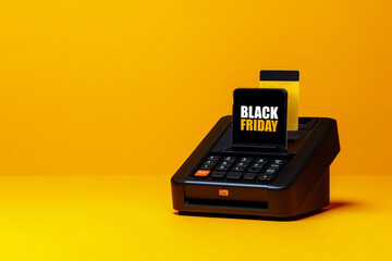 black friday card in pay box