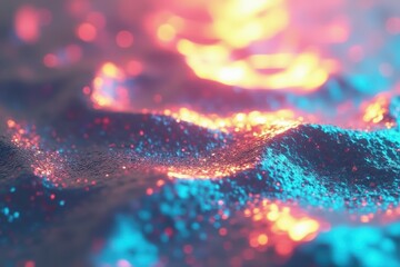 Wall Mural - abstract glittering texture with vibrant lights for creative design and background use.