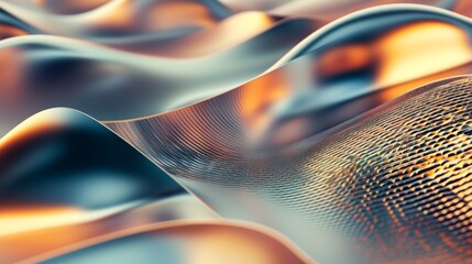 Leinwandbilder - A three-dimensional abstract art scene with organic shapes floating in space, decorated with glossy surfaces and soft lighting, creating a lively and futuristic feel.