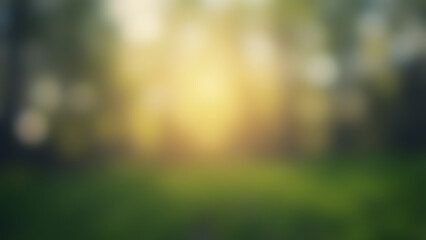 Poster - Bokeh creates blurred nature with an abstract effect in a scenic background photo style.