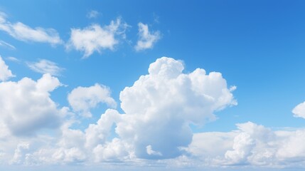 Poster - Expansive blue sky with billowy clouds