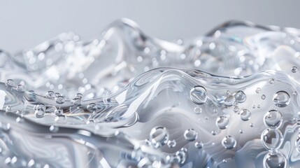 Leinwandbilder - Gel with air bubbles and a translucent, glossy finish