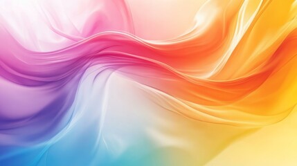 Poster - A colorful gradient background with a harmonious blend of rainbow shades creates a bright and energetic design.
