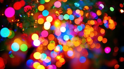 Poster - Colorful Bokeh Lights for Festive Decor