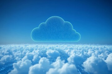 Poster - Cloud computing technology concept background.