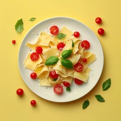 Traditional Italian pasta w/ tomatoes & basil