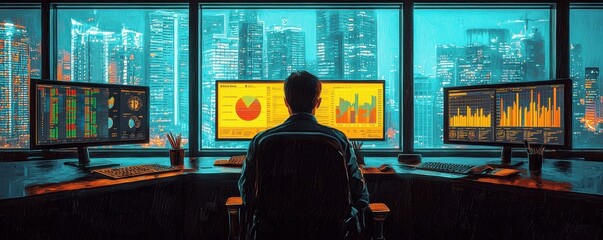 Poster - Professional Analysis in Anime Style Workspace