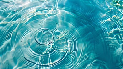 Aufkleber - Serene blue mint water with natural ring patterns