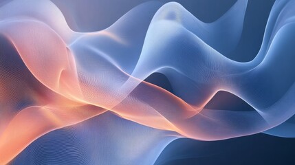 Fototapete - A fluid abstract background with wavy lines and gradients, creating a sense of movement and fluidity in your designs.