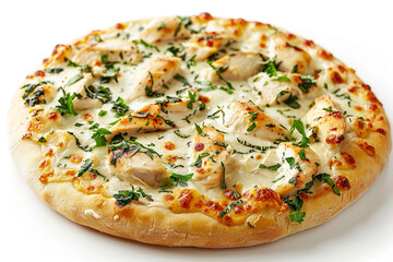 Delicious Savory Chicken Alfredo Pizza with Creamy Sauce