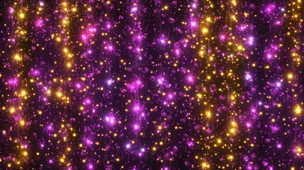 Wall Mural - Abstract background with a gradient of pink and yellow lights on a dark background.